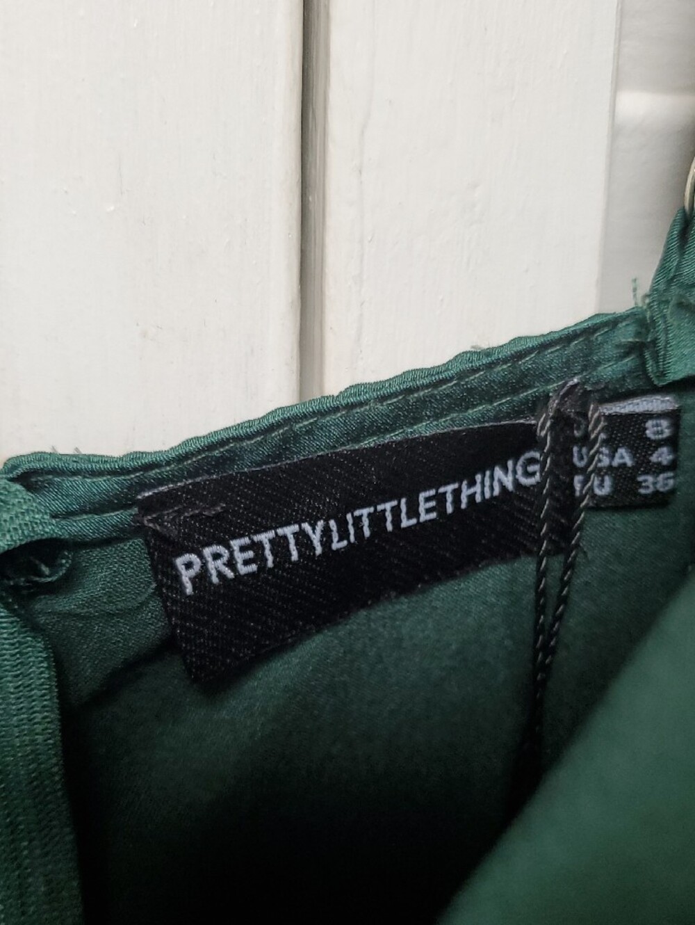 PrettyLittleThing Satin Cowl Midi Dress in Emerald - Picture 10 of 11